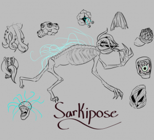 A sarkipose, a fleshy creature from the Vortex