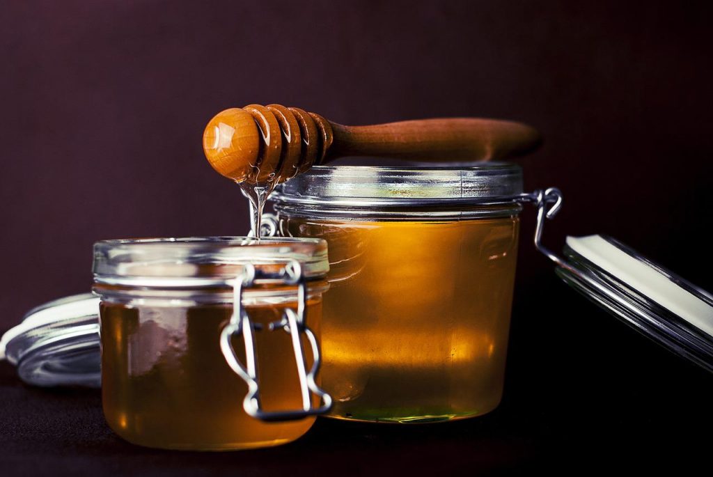 Two jars of honey