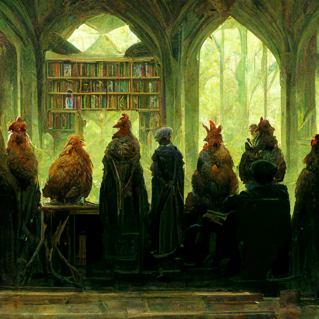 Chickens host a quiz