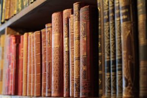 A shelf full of books