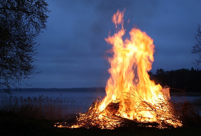 Bonfire at night