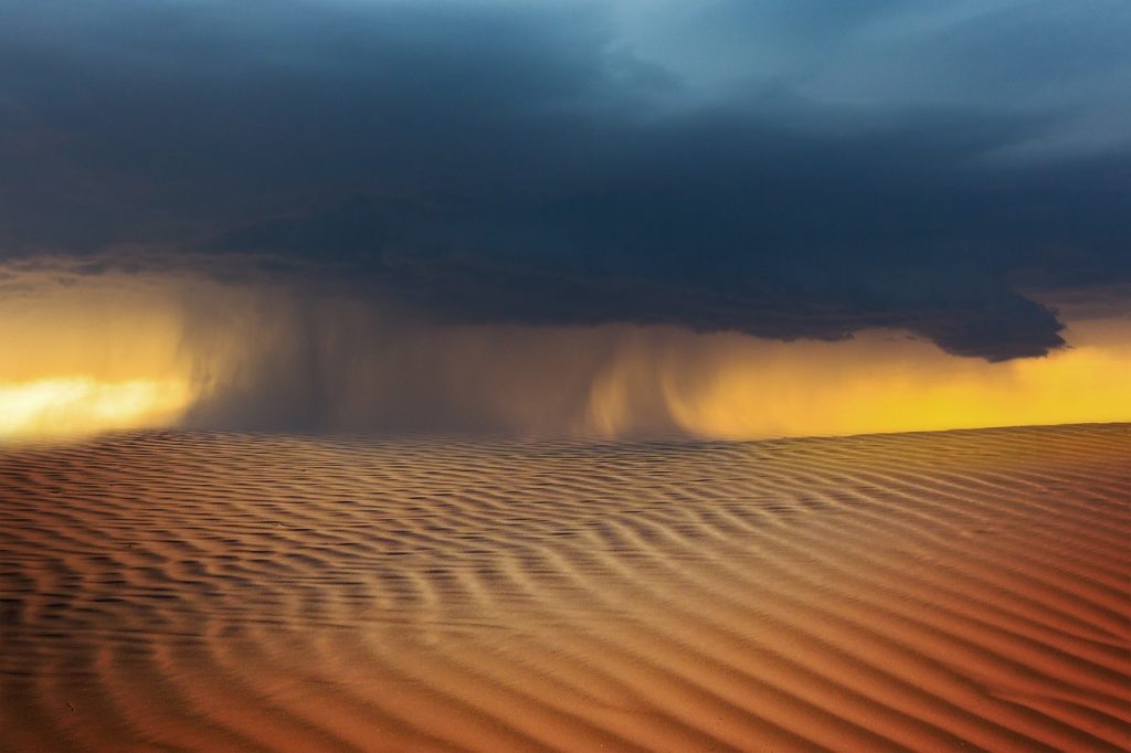 A storm in the desert.