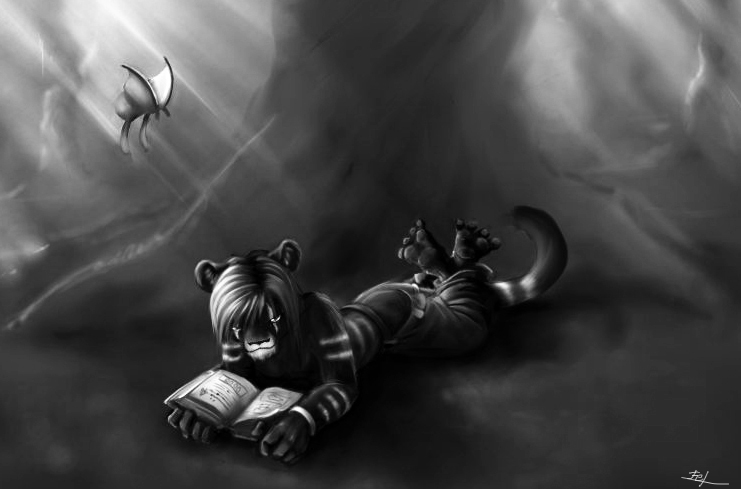 Resting Aslaran - Lusternia