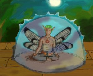 Meditation in the moonlight, by Cappen