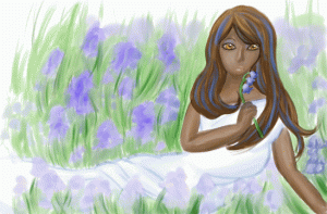 Lady of Flowers, by Serella
