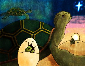 Birth of a Dragon Turtle, by Fania