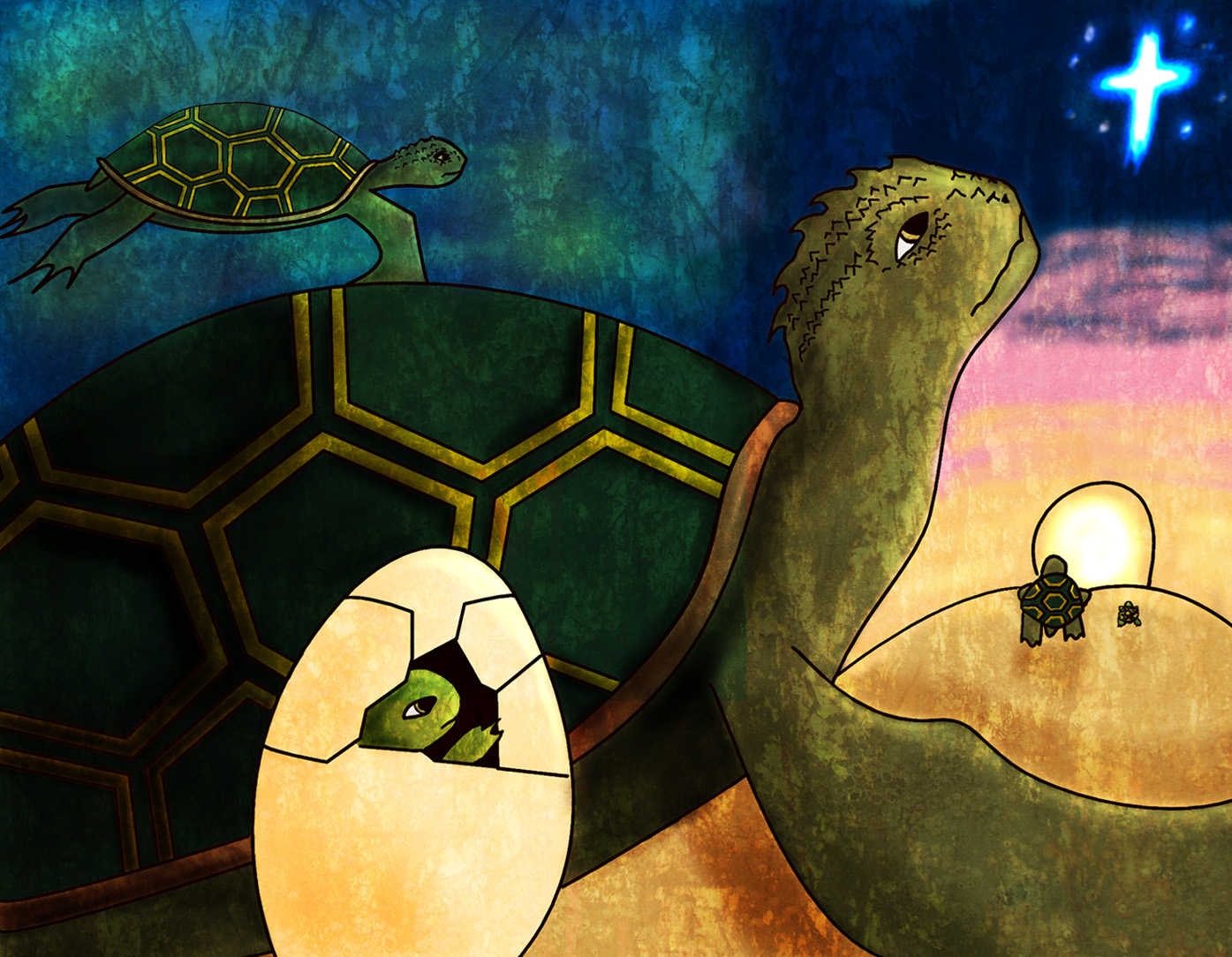 Birth of a Dragon Turtle - Lusternia