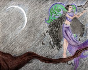The Embrace of Night and Crow, by Kalaneya