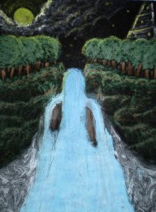 Moon, Tower, and Falls, by Siam