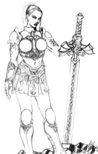 Human Paladin, by Rachael