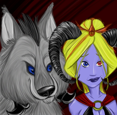 A woman’s best friend is their Darkbeast, by Kharaen