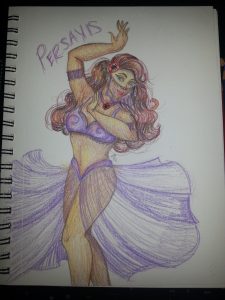 Persayis Dreyriandi, Bellydancing Monger, by Themius