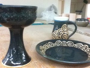 Tableware inspired by Skerriagh, the Lord of the High Tide, by Elyse