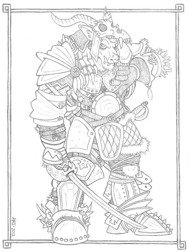 Portrait of an Avatar in Igasho Plate - Lusternia