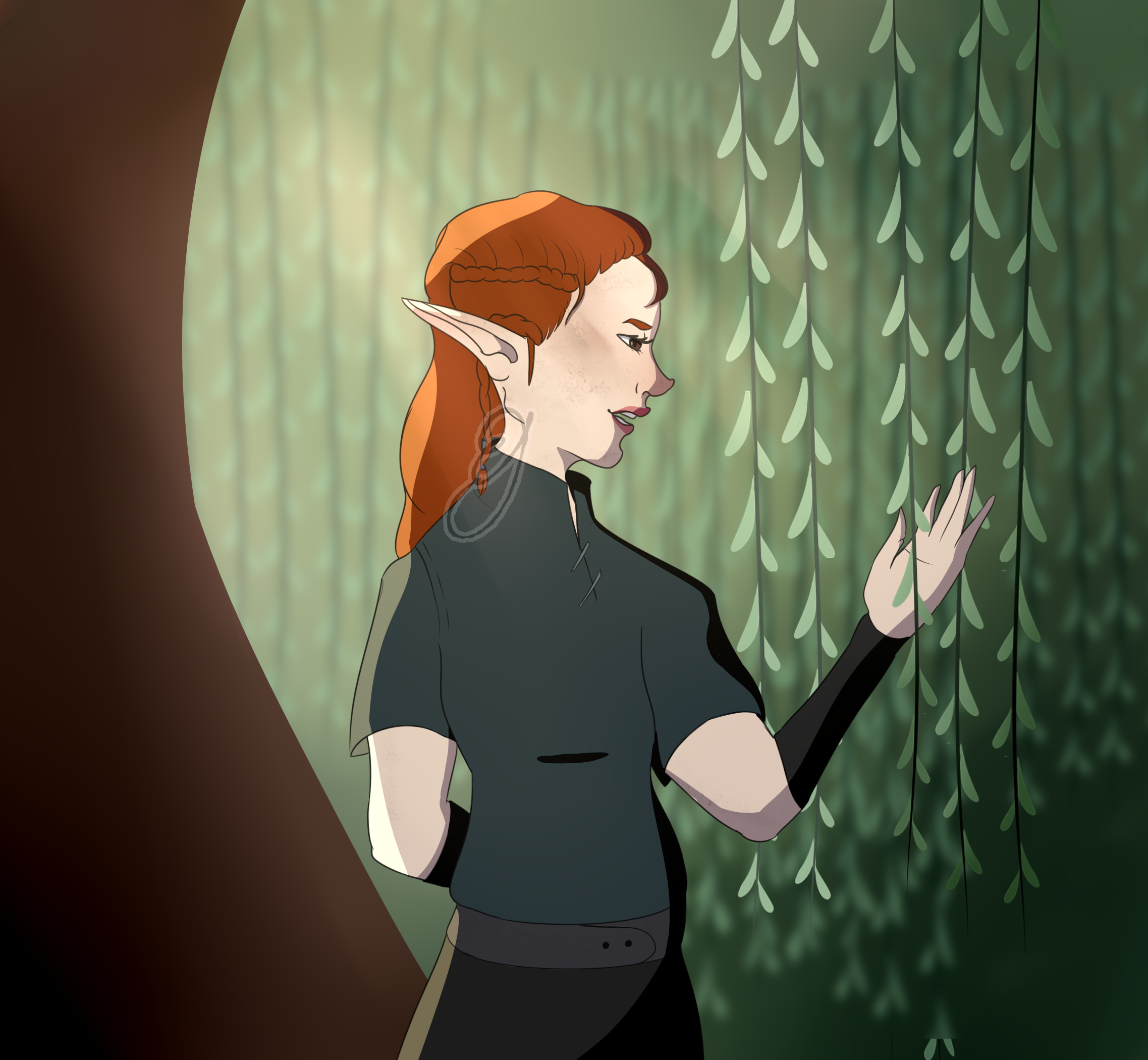 Conversation Under The Willow, by Esei