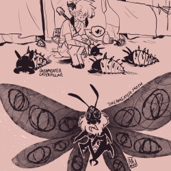 Artisanal by Gurashi depicting the moths of Mysrai's realm.