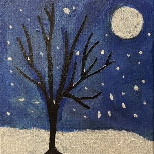 Artisanal by Freja depicting a cold Snow Valley night.