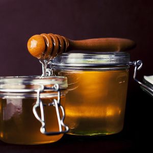 Two jars of honey